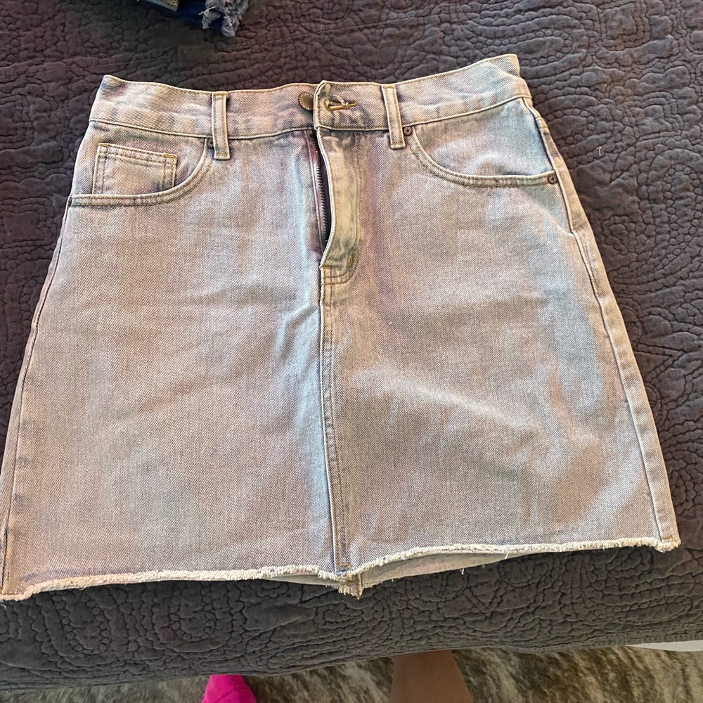 light denim skirt